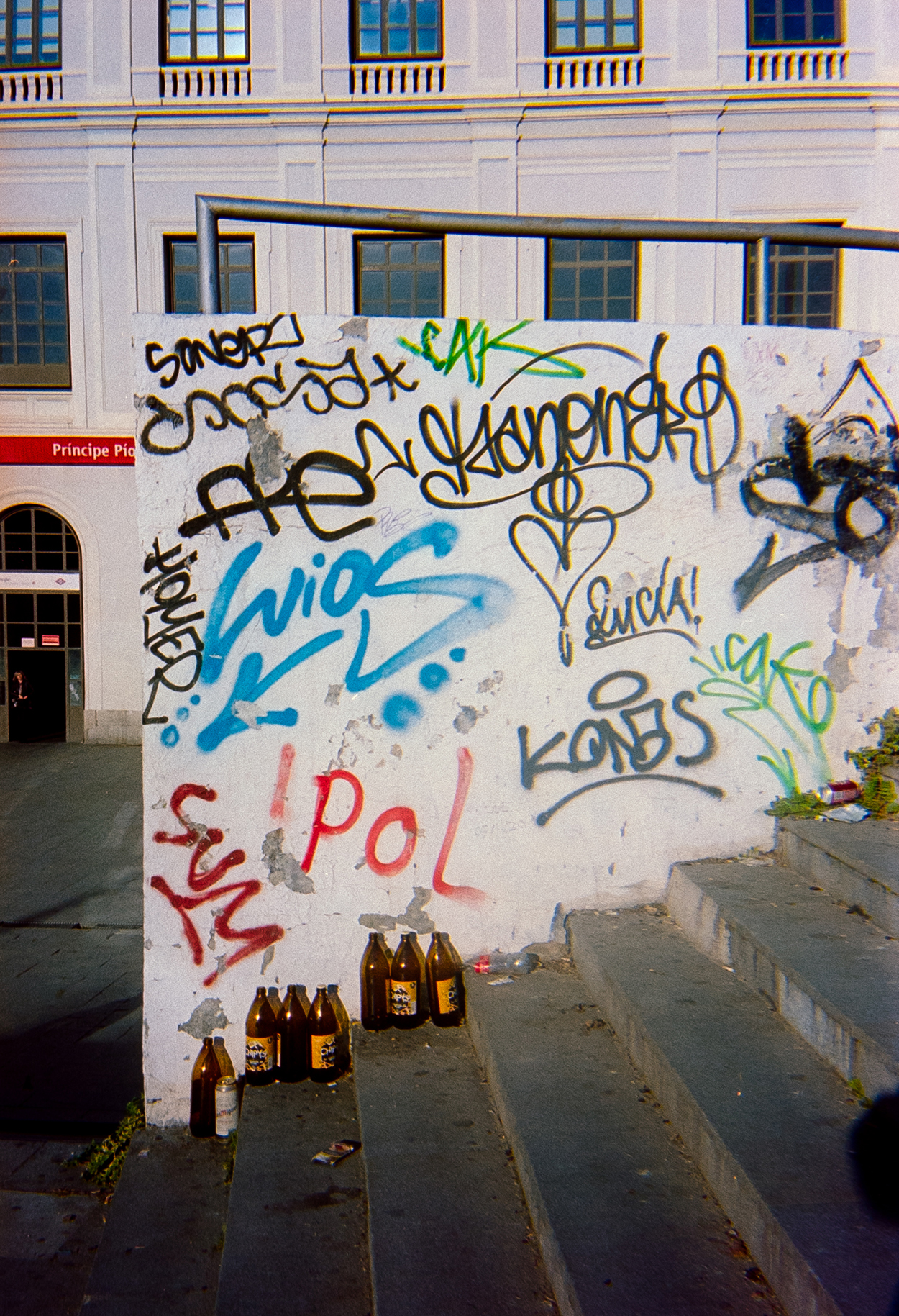 Beer bottles in street